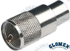 TD4 GLORA131 - CONECTOR PL259 MACHO CROMADO PARA RG213